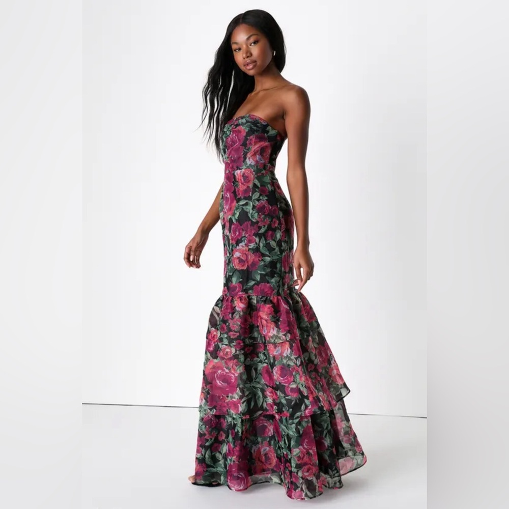 Floral mermaid gown